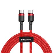 Baseus Cable Cafule USB Type C to USB Type C PD 2.0 60W 3A QC 3.0 1 metre (CATKLF-G09) red