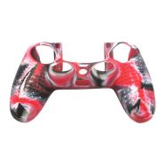 Non-slip Silicone Protective Case for Sony PS4 red-black