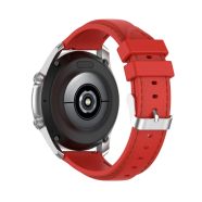 For Samsung Galaxy Watch 3 45mm / Gear S3 22mm Silicone Replacement Strap Watchband (Red