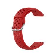 For Galaxy Watch 3 45mm Silicone Sports Solid Color Strap, Size: Free Size 22mm (Red)