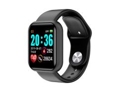 SMARTWATCH OEM D20 1.3inch IP67 Call Reminder / Heart Rate Monitoring / Blood Pressure black (Greek instructions)