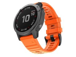 For Garmin Fenix 6 22mm Silicone Smart Watch Replacement Strap Wristband(Orange)