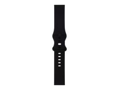 For Samsung Galaxy Watch 3 41mm 8-buckle Silicone Replacement Strap Watchband(Black)