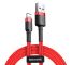 Baseus Cafule Braided USB to Lightning Cable Red 1m (CALKLF-B09)
