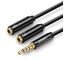 Ugreen 3,5 mm mini jack AUX splitter adapter cable with microphone plug 20 cm black (AV141 30620)