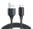 JOYROOM USB to Micro USB Fast Charging Data Cable S-UM018A9 2.4A , Length:1m(Black)