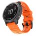 For Garmin Fenix ??6 22mm Silicone Smart Watch Replacement Strap Wristband (Orange)