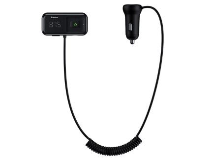 Baseus S-16 FM Transmitter (CCTM-E01) Car Charger 2x USB 3.1A Car Charger black