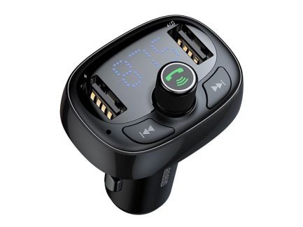 Baseus T typed Bluetooth MP3 charger with car holder (CCALL-TM01) μαύρο χρώμα 