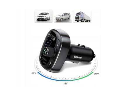 Baseus T typed Bluetooth MP3 charger with car holder (CCALL-TM01) black color