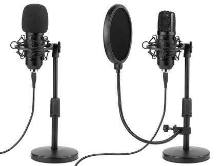 Microphone set TRACER Premium PRO USB ΜΑΥΡΟ 46788 