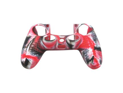 Non-slip Silicone Protective Case for Sony PS4 red-black