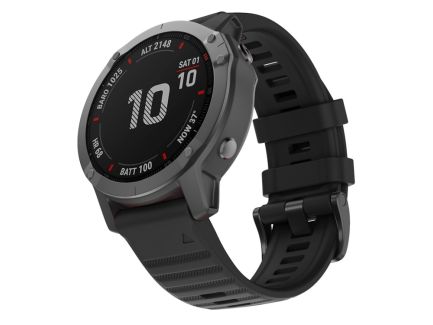 For Garmin Fenix ??6 22mm Silicone Smart Watch Replacement Strap Wristband (Black)