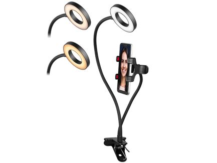 TRACER RING Lamp 8.5cm 48 LED with phone holder