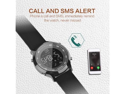 EX18 Smart Sports Watch FSTN Full View Screen Bluetooth 4.0 Incoming Call Reminder low Battery Reminder (black