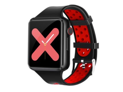 Smartwatch C5, 41mm, Bluetooth, SIM, IP52, χρώμα κόκκινο