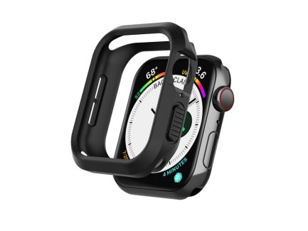 Silicone Frame Protective Case For Apple Watch Series 6 & SE & 5 & 4 44mm (Black)