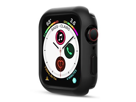 Silicone Frame Protective Case For Apple Watch Series 6 & SE & 5 & 4 44mm (Black)