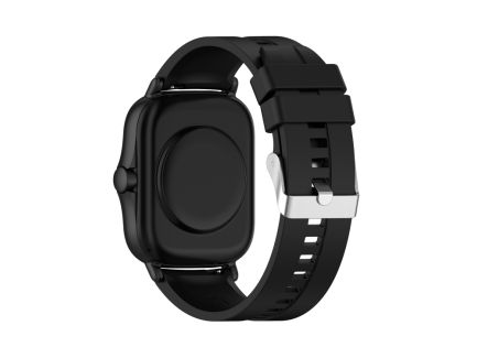 For Amazfit GTS 2e / GTS 2 20mm Silicone Replacement Strap Watchband with Silver Buckle(Black) 