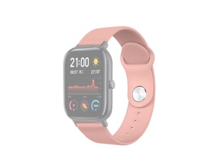 20mm For Huami Amazfit GTS Silicone Replacement Strap Watchband(Flesh Pink)