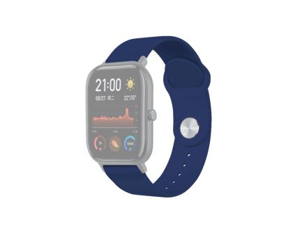 22mm For Huami Amazfit GTS Silicone Replacement Strap Watchband (Midnight Blue)