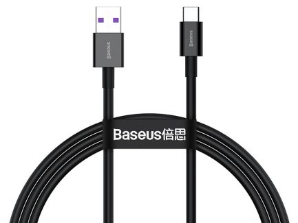 Baseus USB 2.0 Cable USB-C male - USB-A male Μαύρο 1m (CATYS-01)