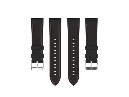 For Samsung Galaxy Watch 3 45mm / Gear S3 22mm Silicone Replacement Strap Watchband(Black) 